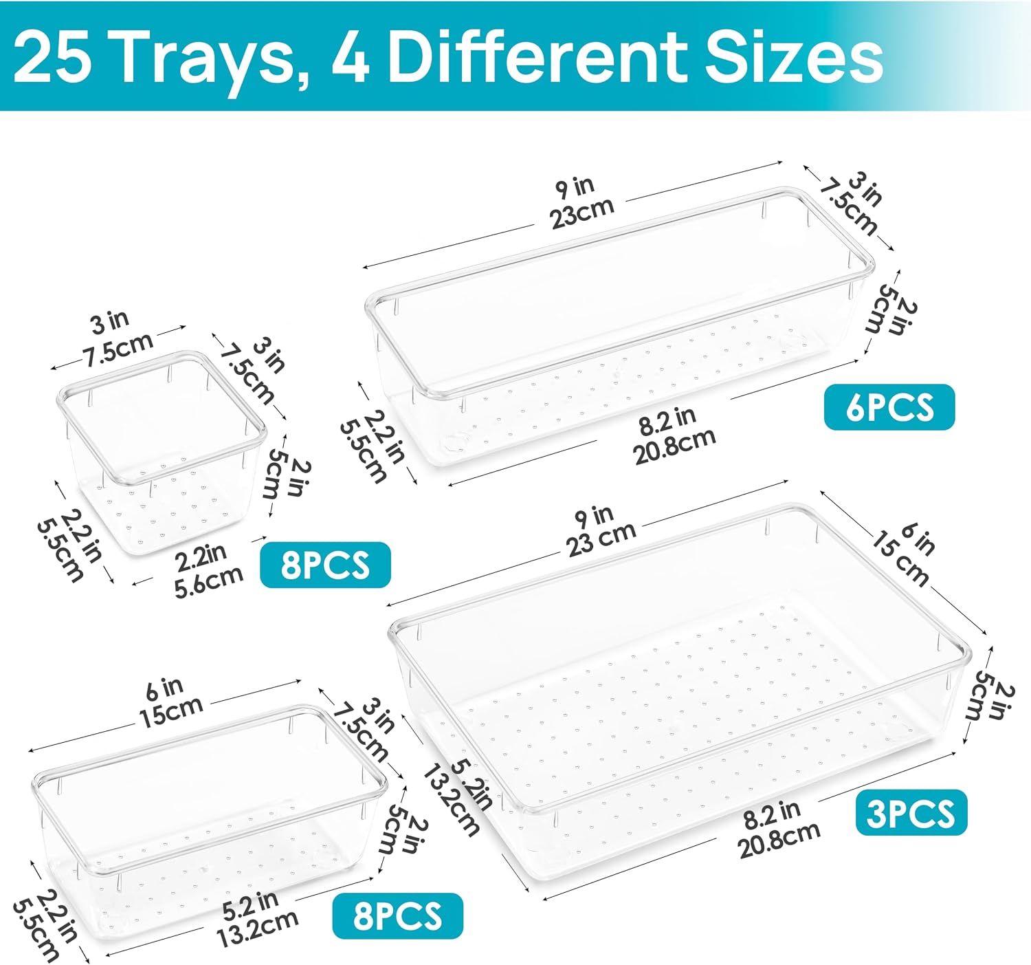 Clear Drawer Organizer Trays — third-party reference view 3