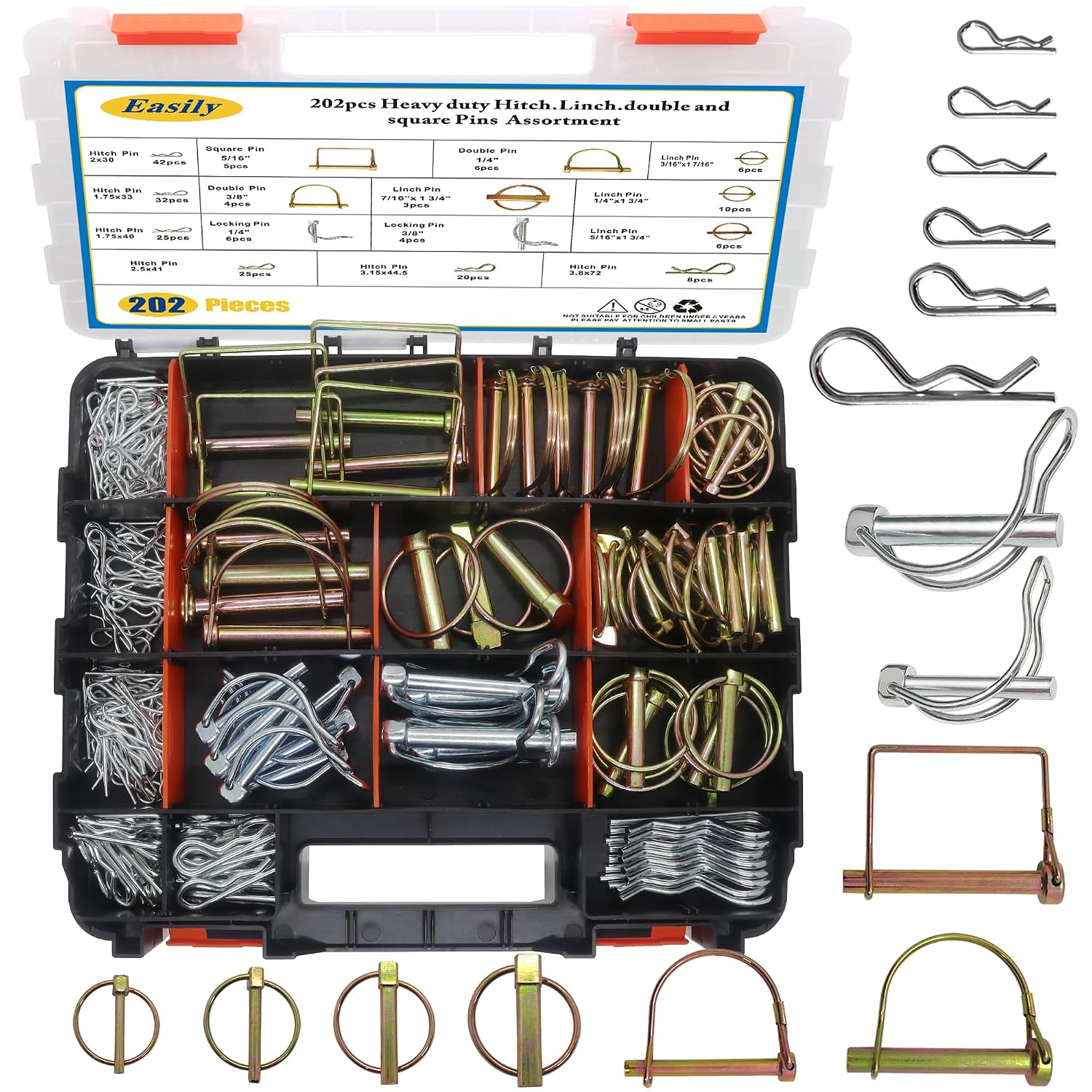 Agricultural Hitch and Retaining Pin Assortments