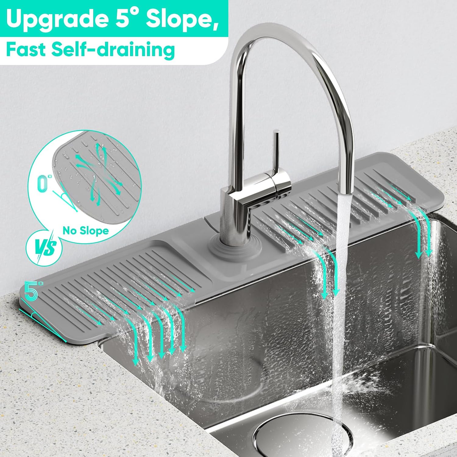 Faucet Splash Mat — third-party reference view 2
