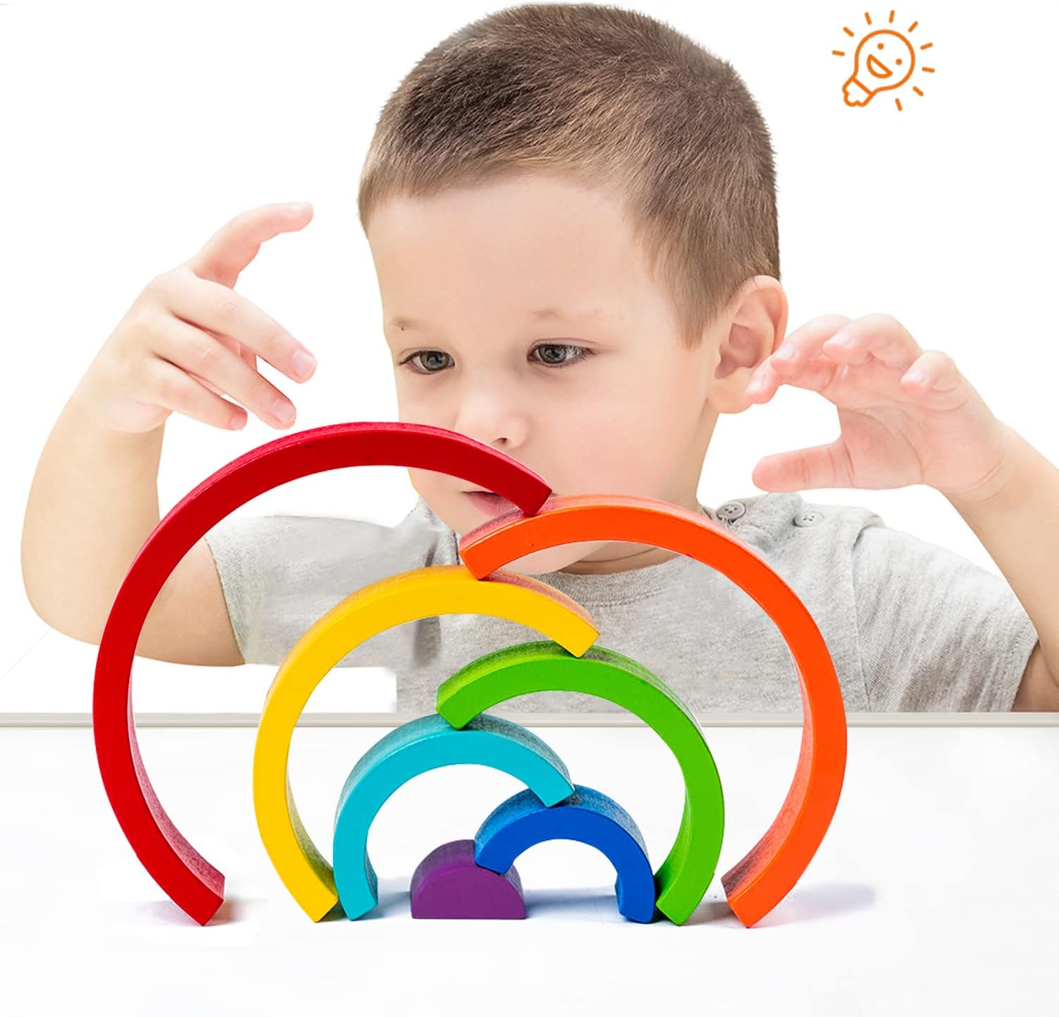 Rainbow Stacking Toy — third-party reference view 2