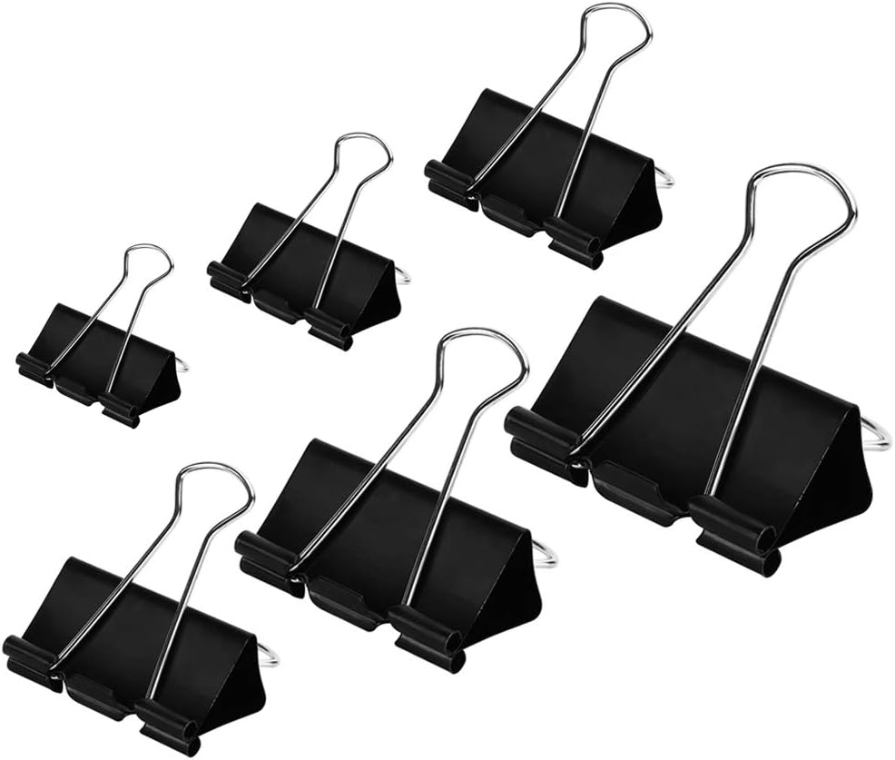Binder Clip Sets for Stationery Supply Assortments