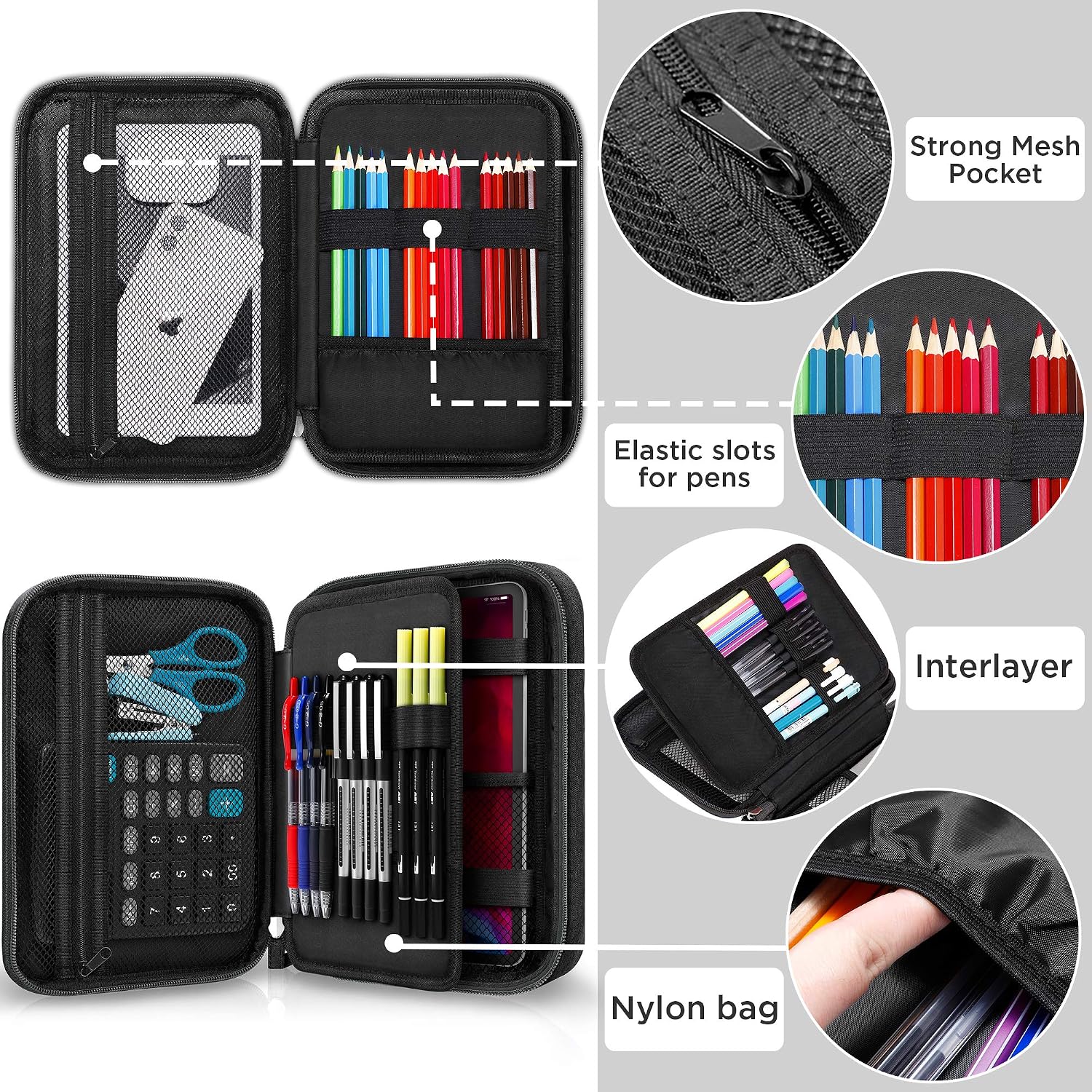 Multi-Pocket Pencil Case — third-party reference view 3