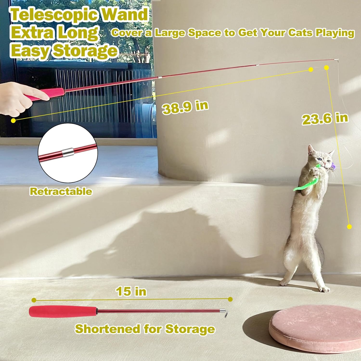Interactive Cat Feather Wand - view 3