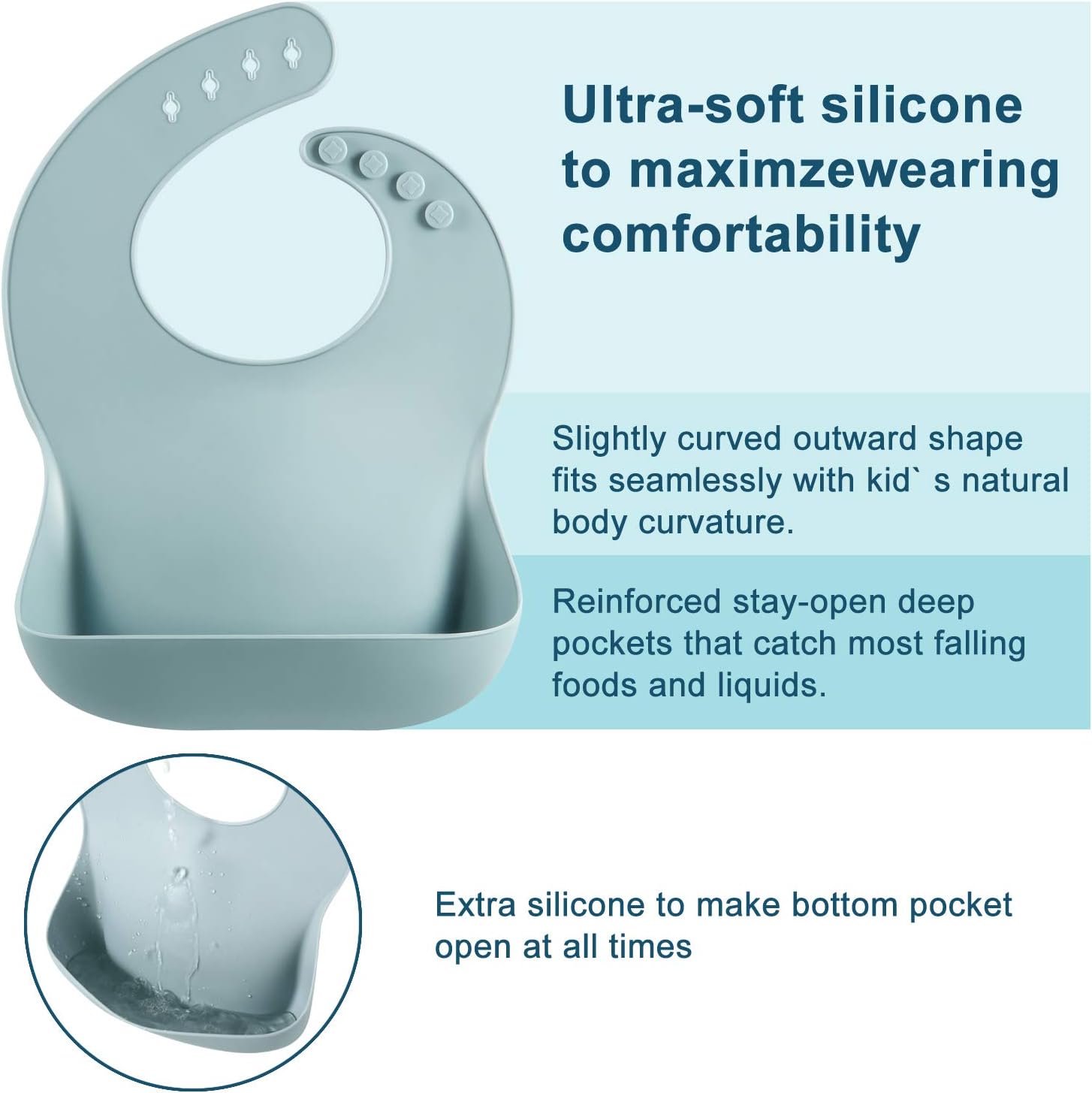 Silicone Baby Bib - view 2
