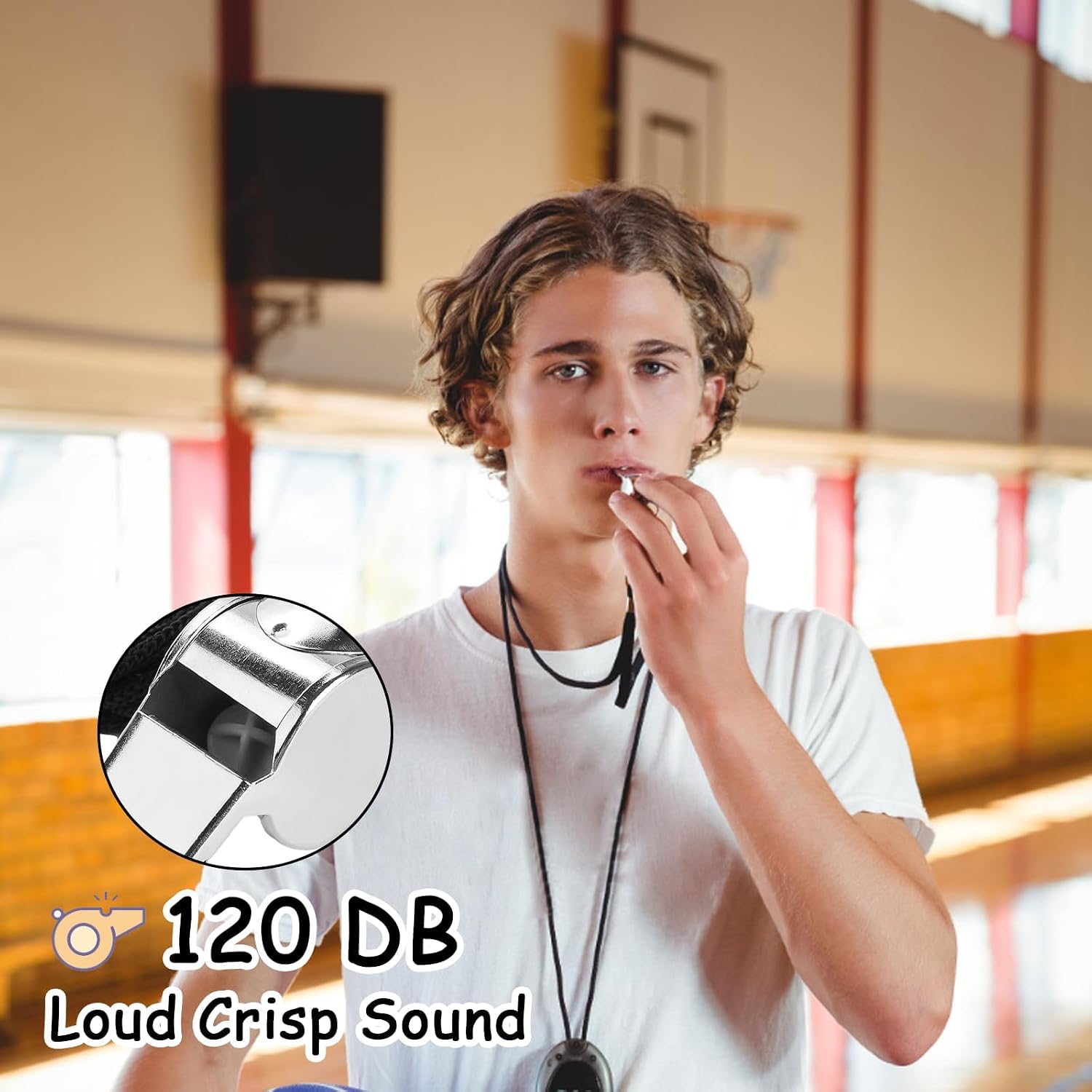 Sports Whistles with Lanyards - view 2
