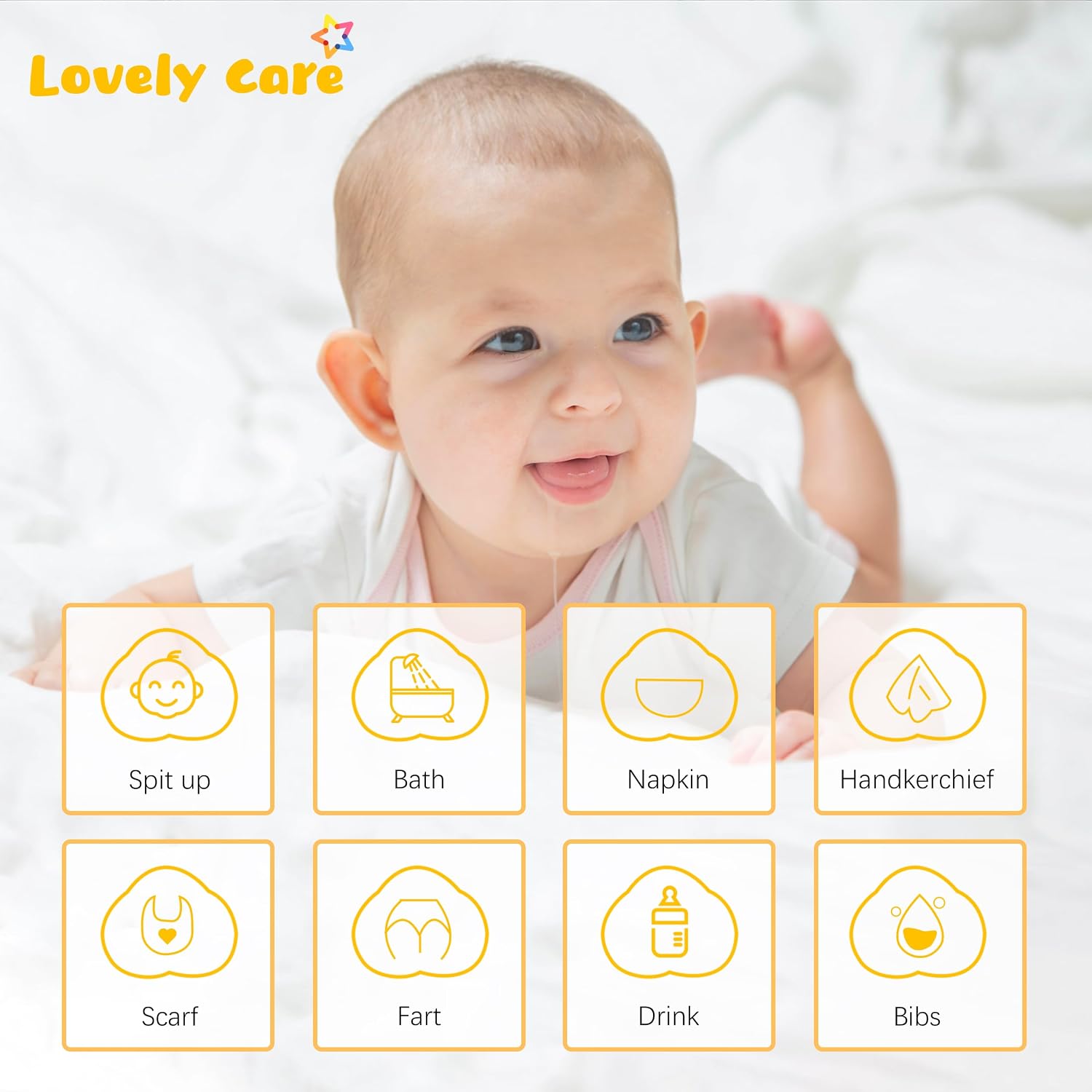 Muslin Burp Cloth Sets - view 3