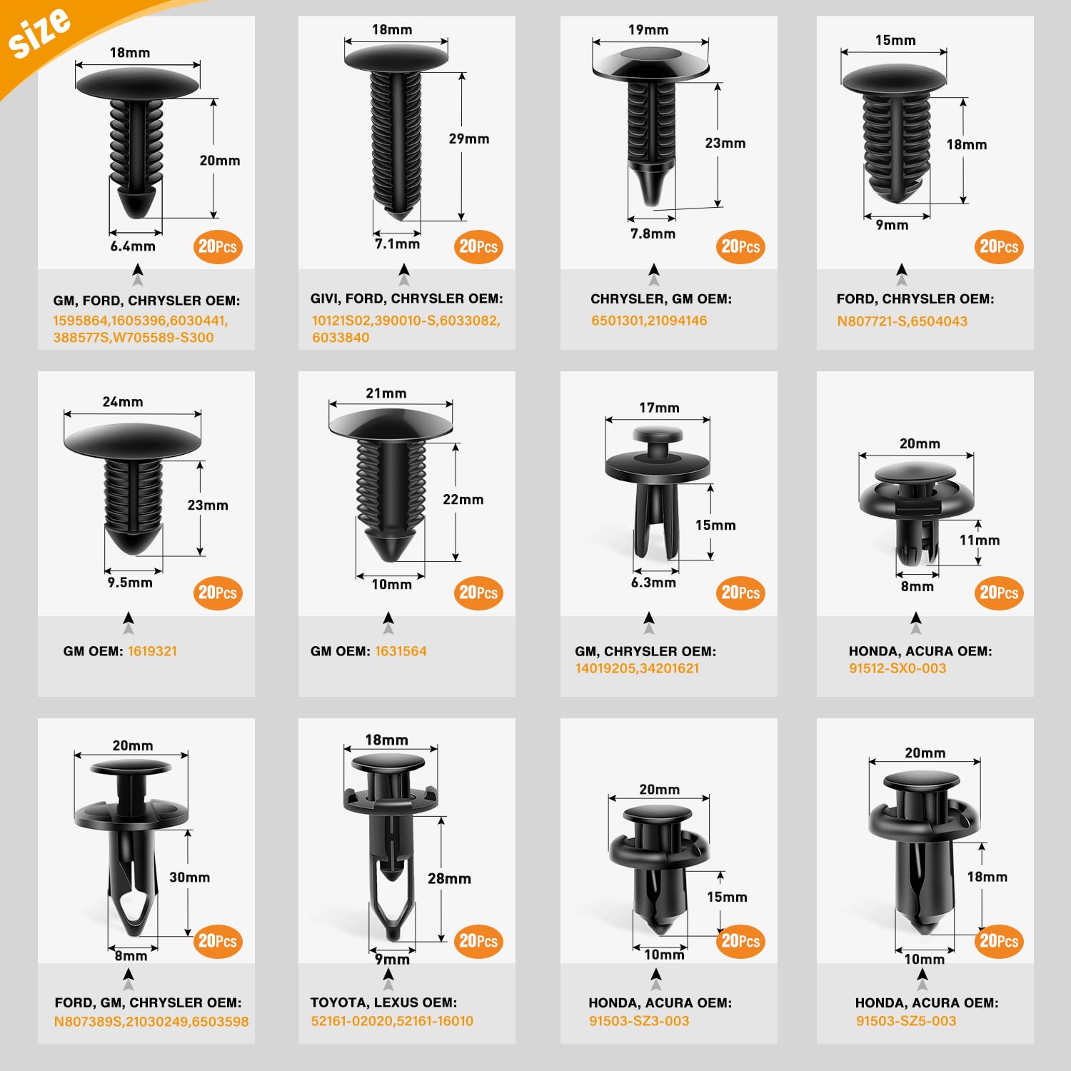 Automotive Trim Clip Assortments - view 2