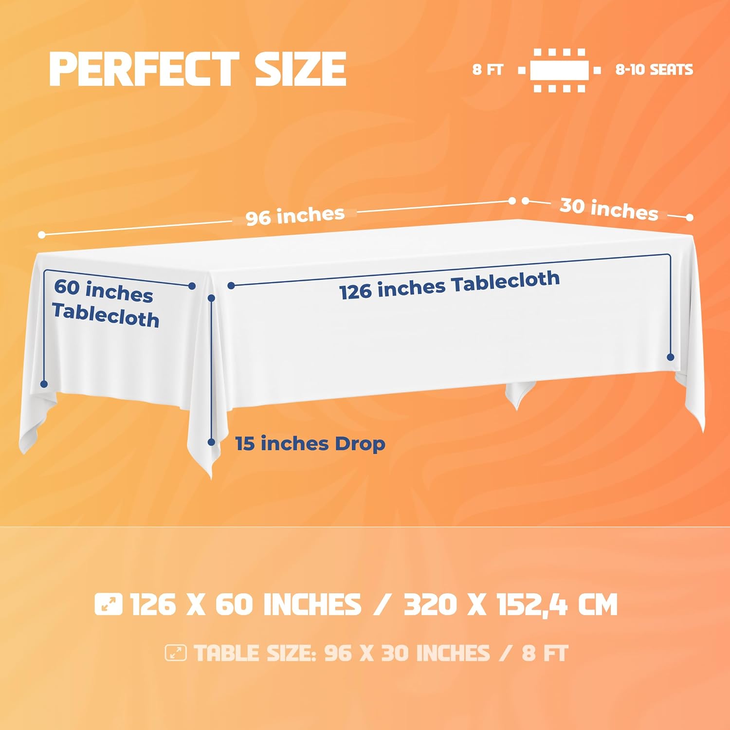 Eight-Foot Table Covers - view 2