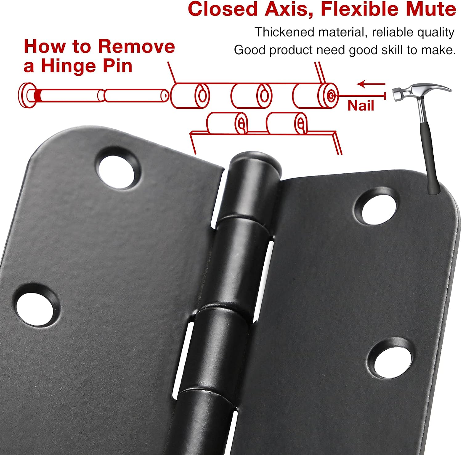 Black Door Hinges - view 2