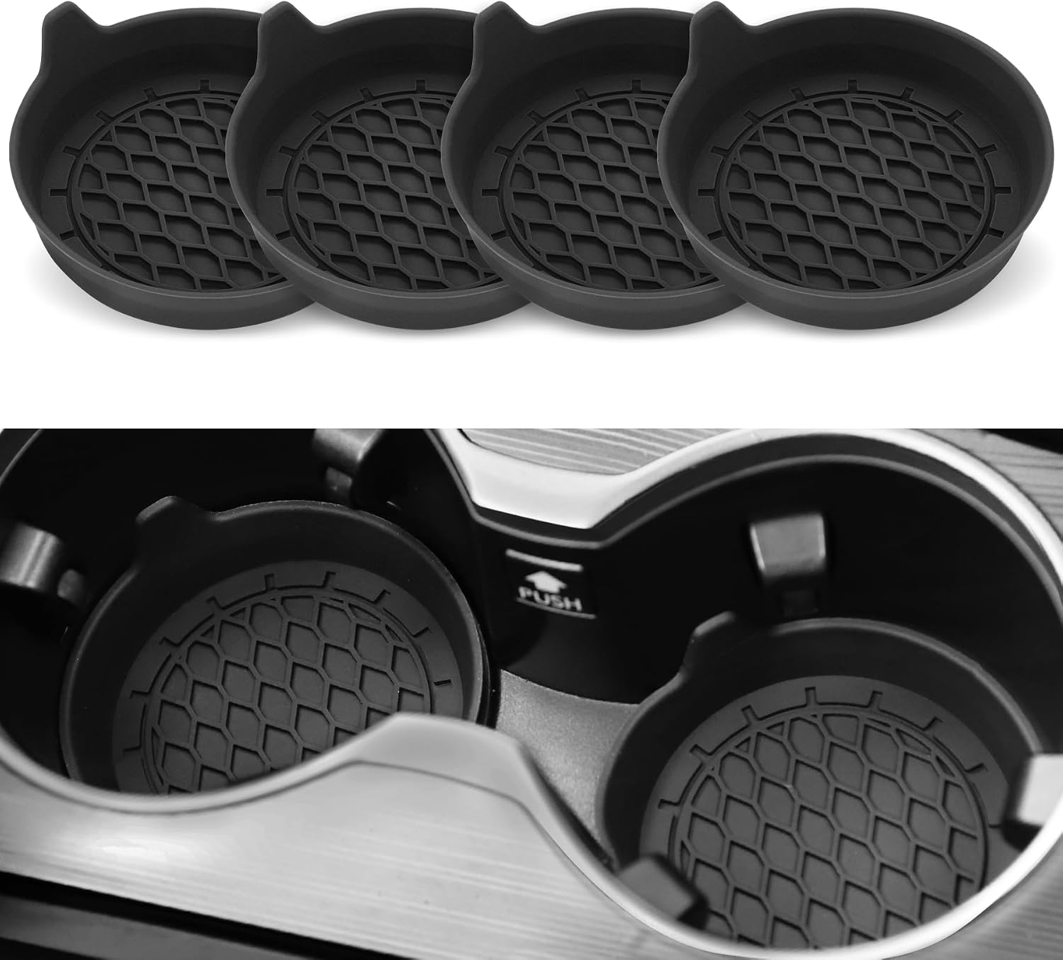 Silicone Car Cup Holder Inserts - view 1