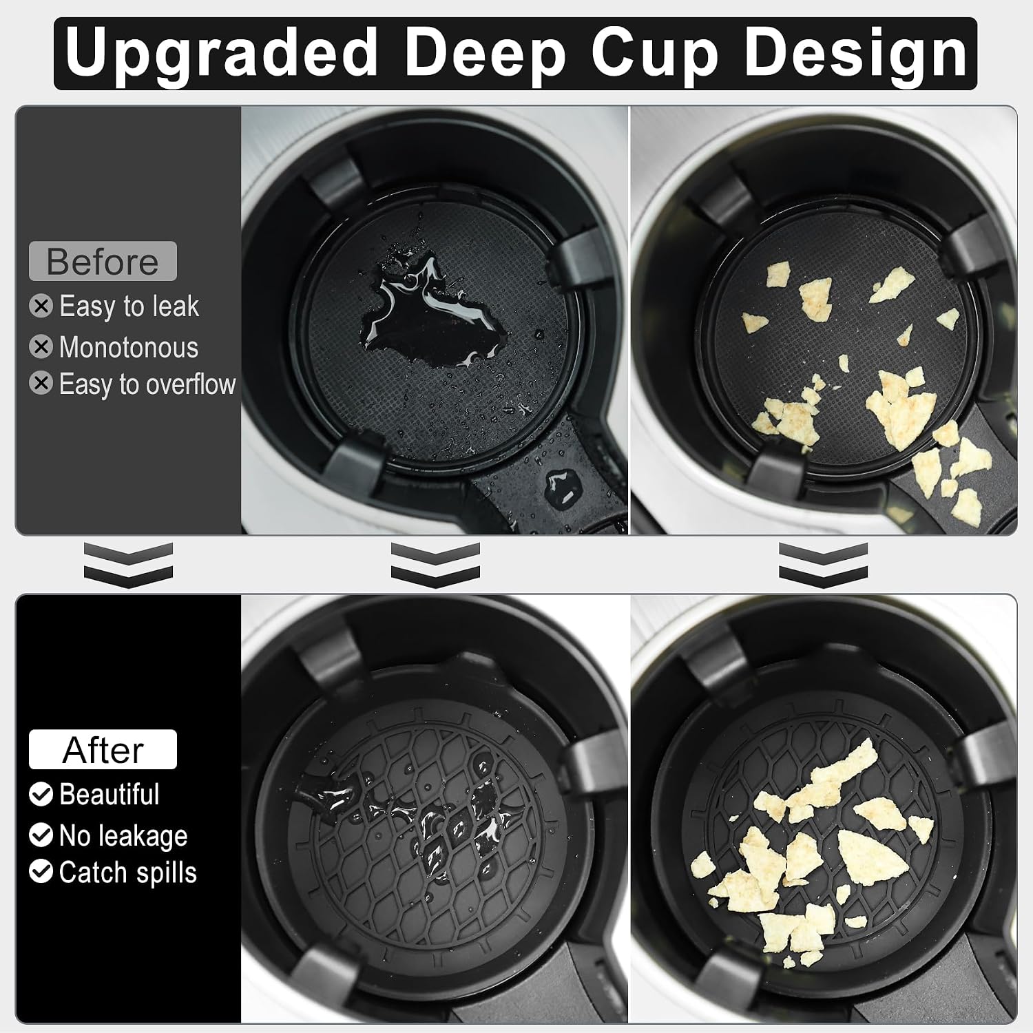 Silicone Car Cup Holder Inserts - view 2