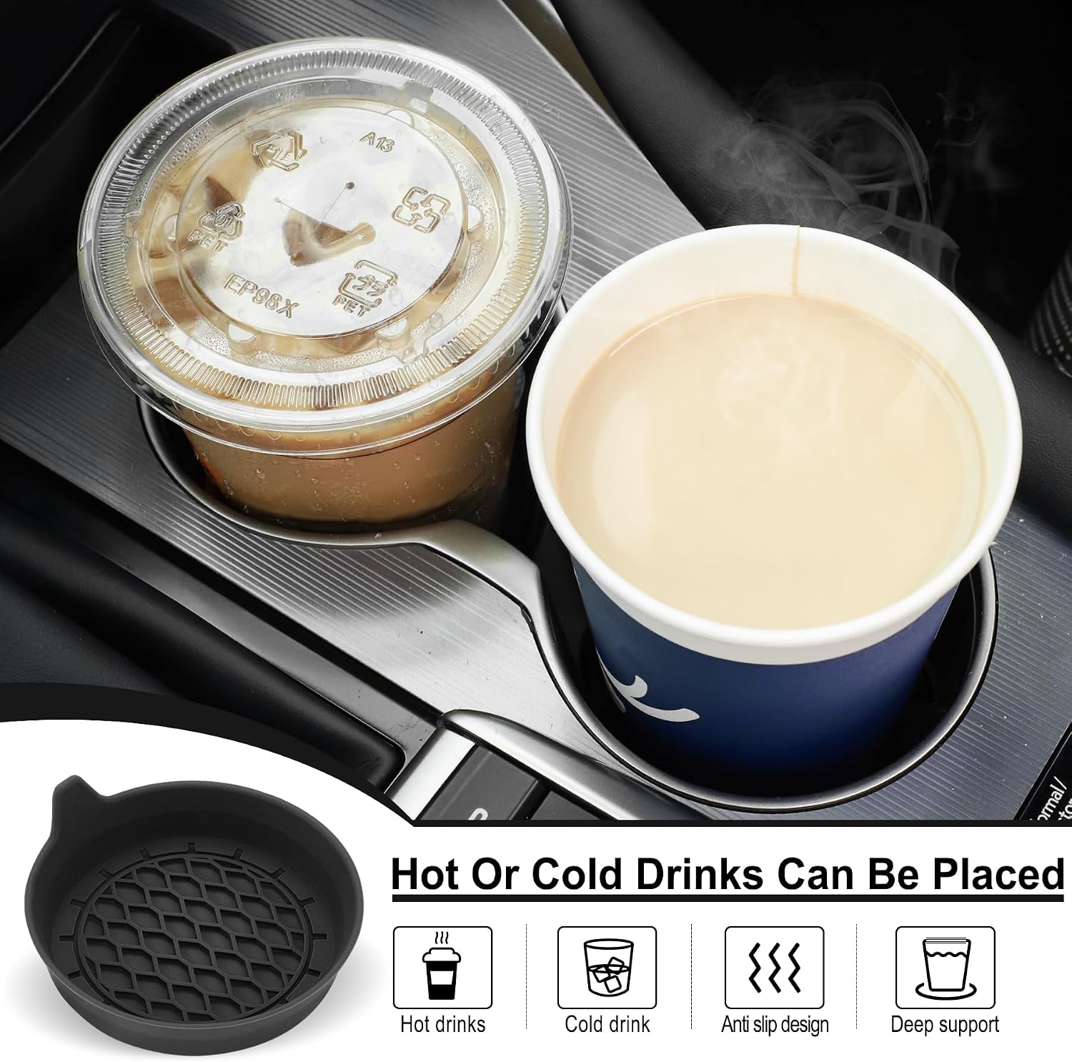Silicone Car Cup Holder Inserts - view 3