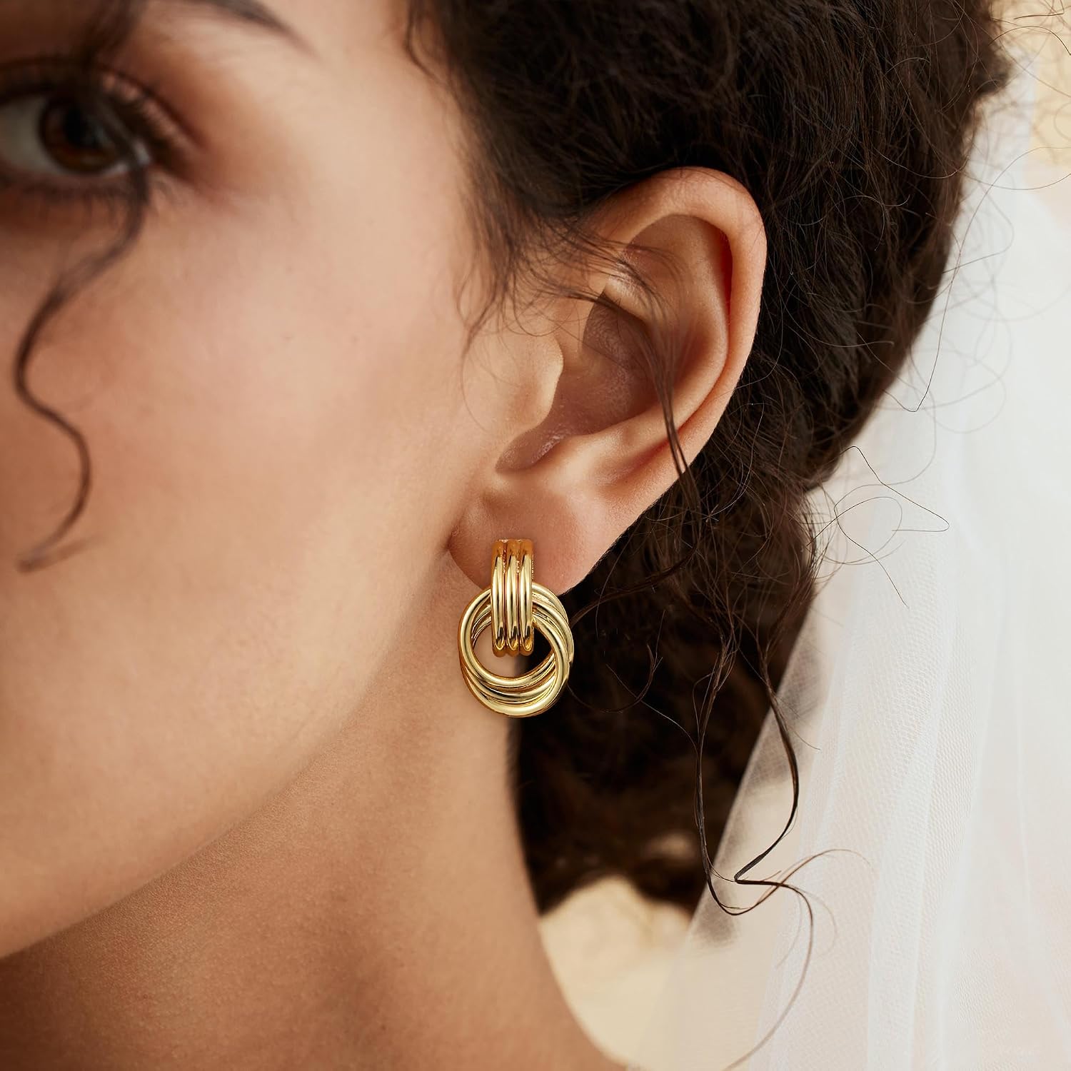 Knot Drop Earrings - view 2