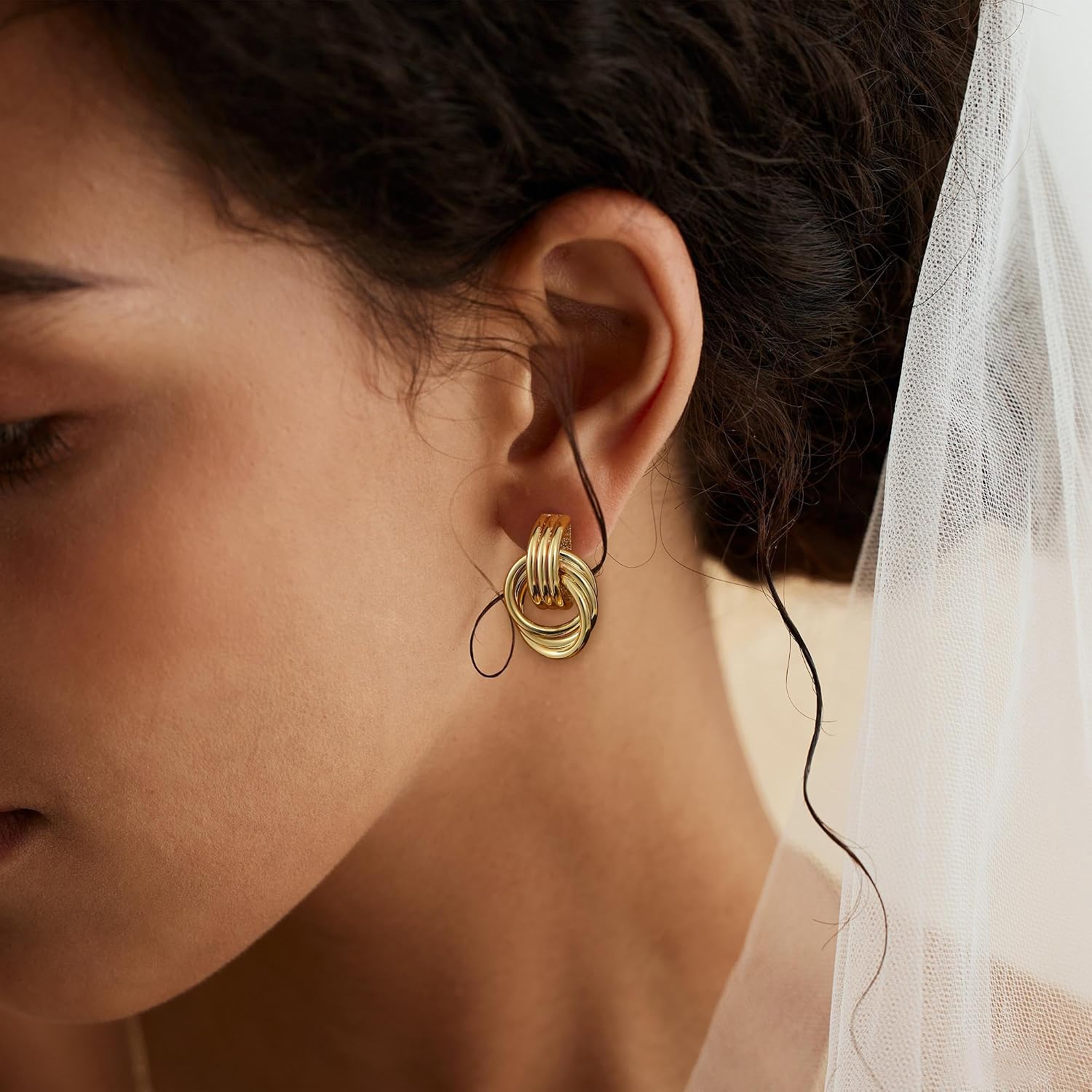 Knot Drop Earrings - view 3
