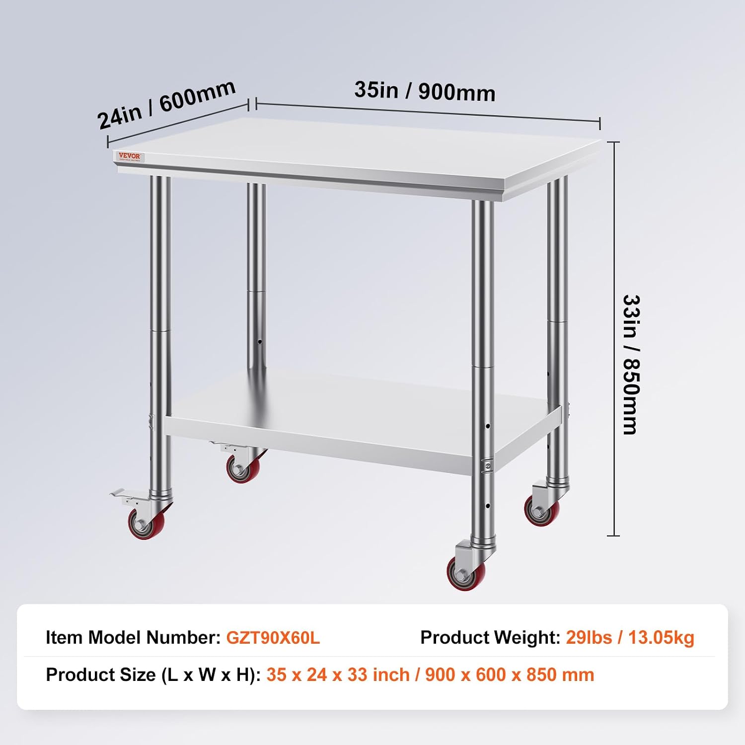 Mobile Stainless Prep Tables - view 2