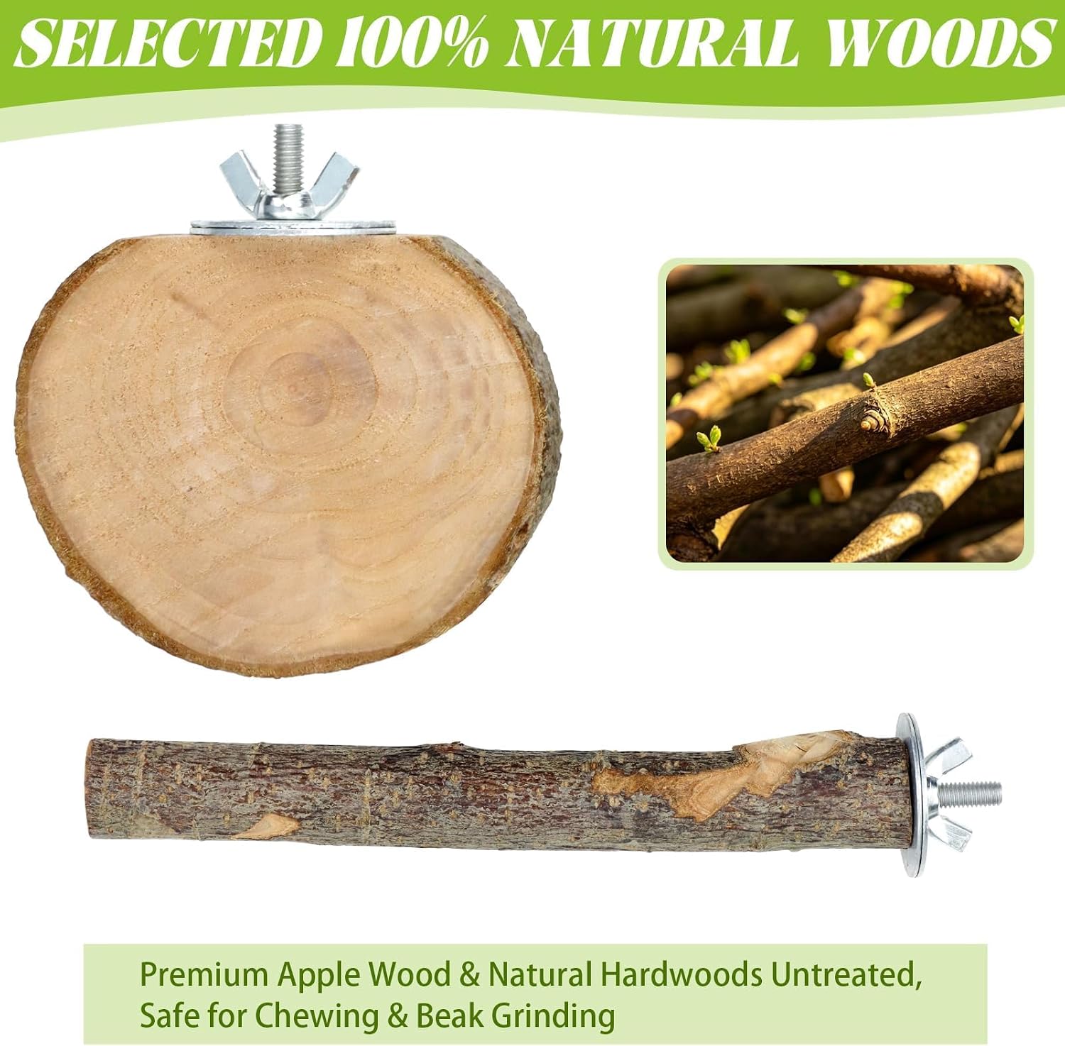 Natural Wood Bird Perch Sets - view 2