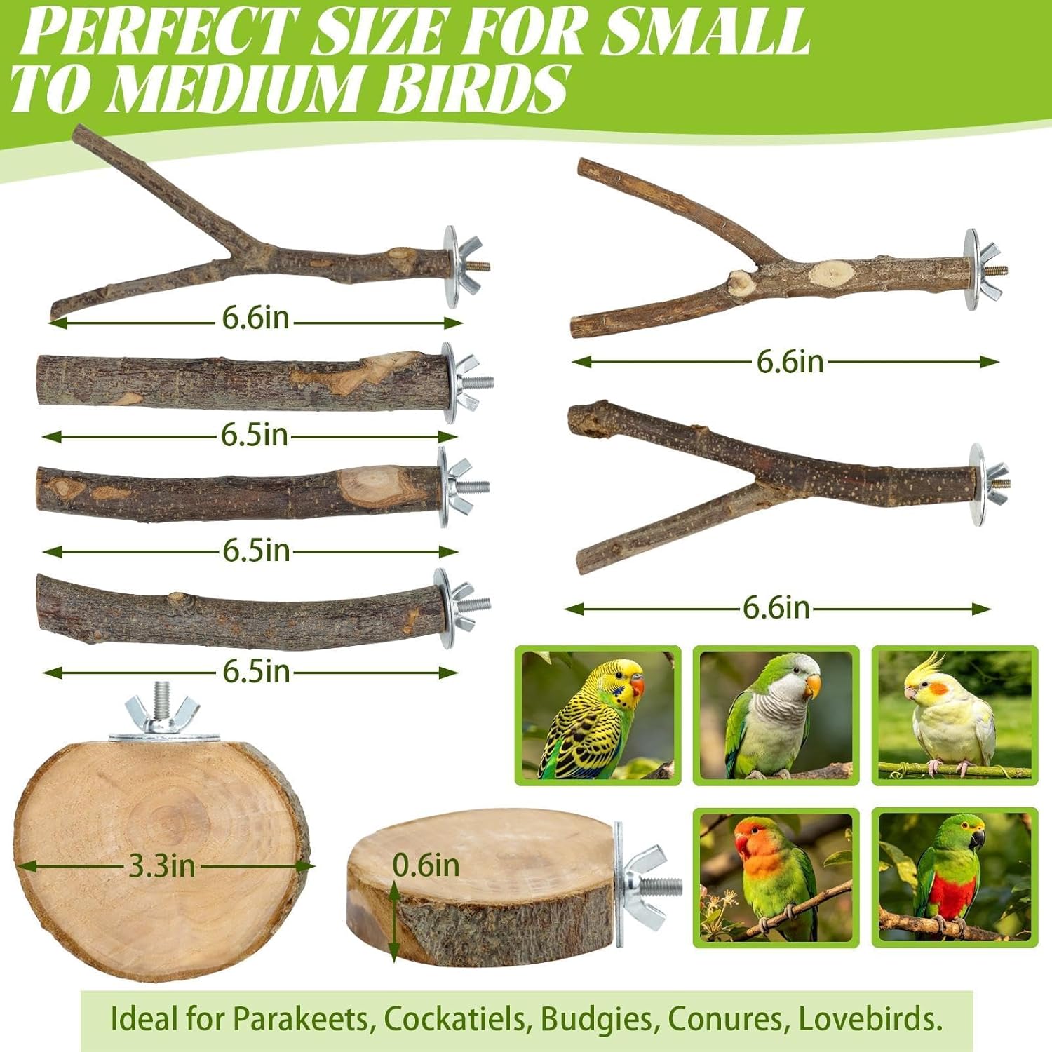 Natural Wood Bird Perch Sets - view 3