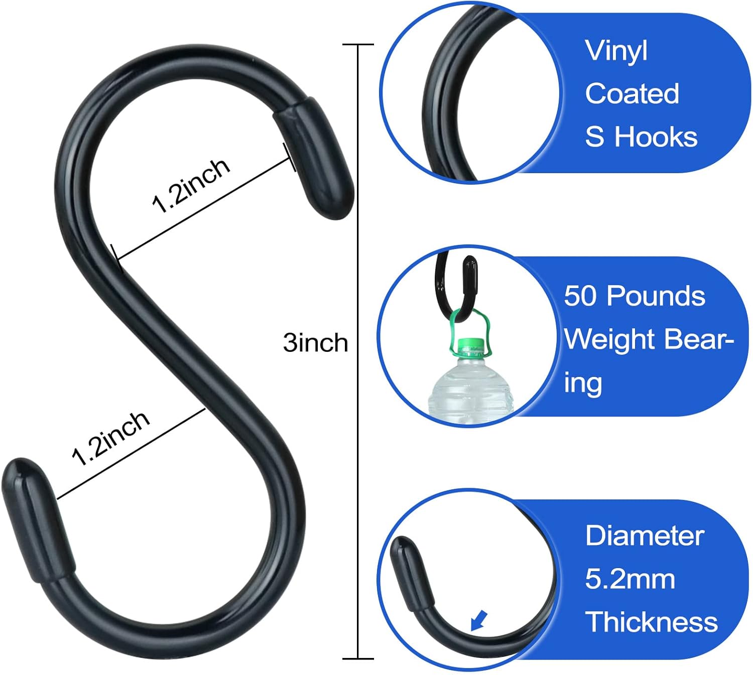 Vinyl Coated S Hooks - view 2