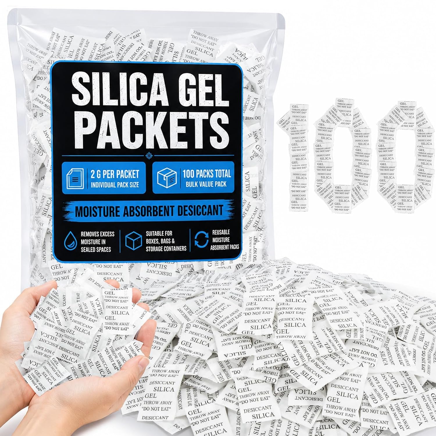 Silica Gel Desiccant Packets - view 1