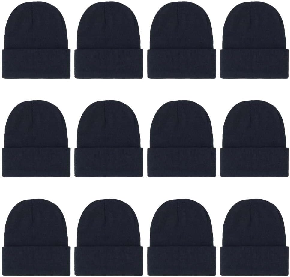 Plain Cuffed Knit Beanies - view 1