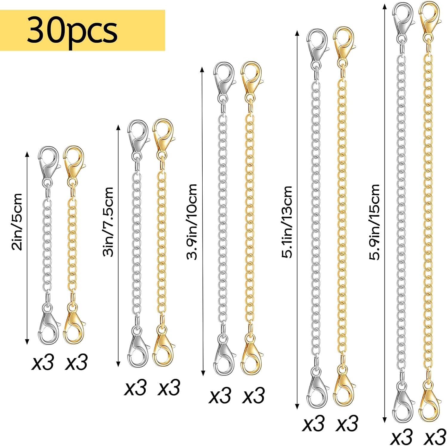 Necklace Extension Chain Packs - view 2