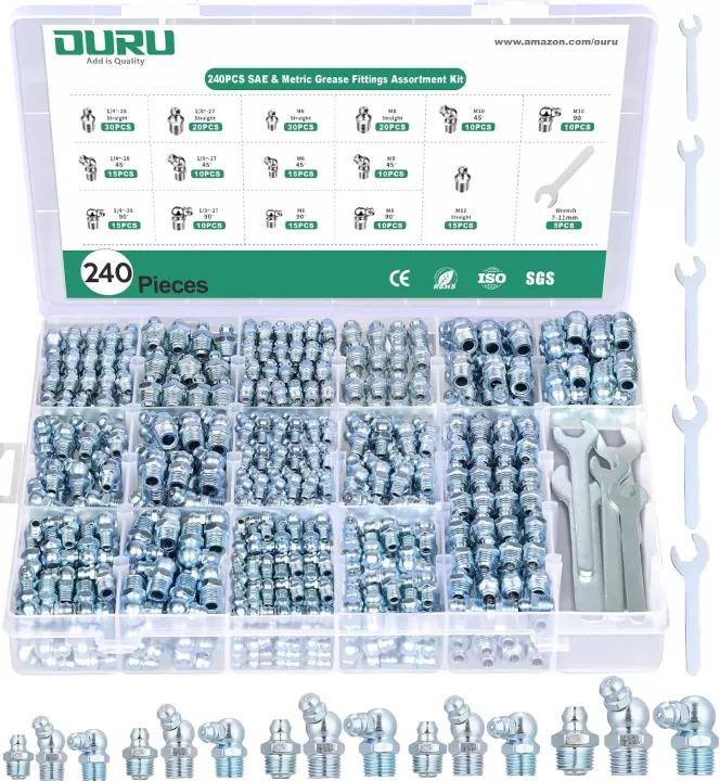 Grease Fitting Assortments for Equipment Maintenance